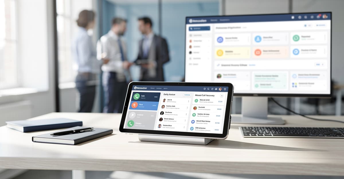 Assistant vocal IA sur tableau de bord téléphonique pour qualifier des leads en entreprise