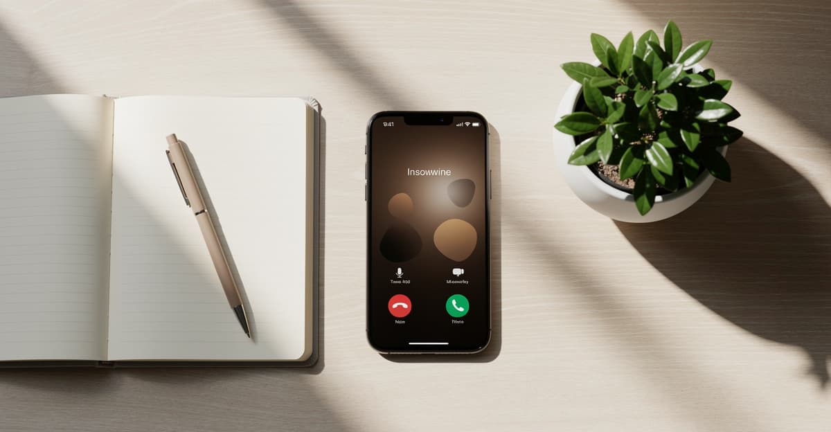 Smartphone sur un bureau professionnel illustrant la gestion d'appels avec un répondeur professionnel